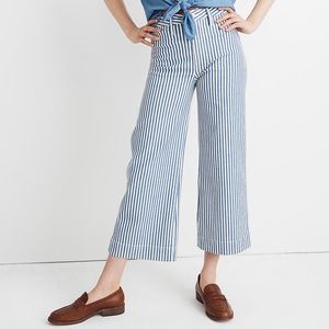 Madewell Emmett Wide-Leg Pants Railroad Stripe 28